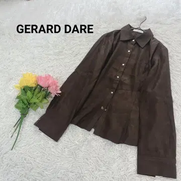 제라르 다렐 [9] 스웨이드 자켓 셔츠 버튼 프론트 오픈 무지 일본제