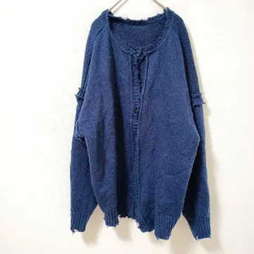 후즈후 갤러리 네이비 프린지 오버 사이즈 가디건 F
