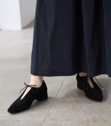 LE TALON 3.5cm 가죽 레이스업 펌프스