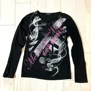 y2k 00s 그런지 시크 스타일 롱T 펑크 영문