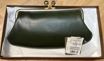 Perche 다크 그린 가죽 가마구치 장지갑