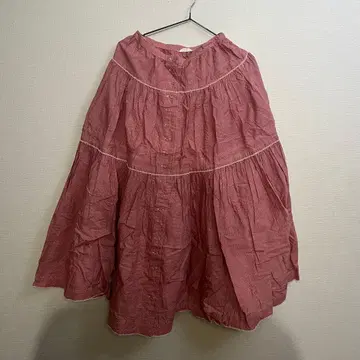 핑크하우스 체크 스커트