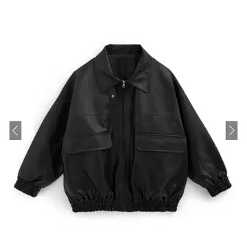 GRL ze863 옷깃 2Way 오버 사이즈 가죽 블루종