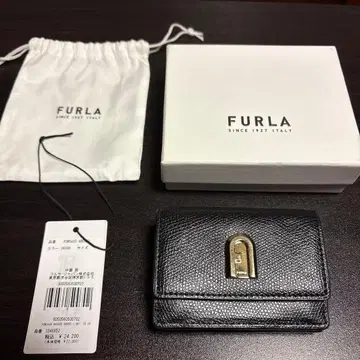 FURLA 3단 폴더형 미니 지갑 블랙