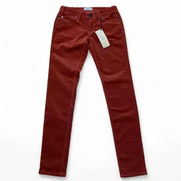 미사용 야누크 코듀로이 슬림 스트레이트 팬츠 오렌지 27