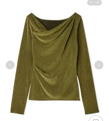 데콜테 턱 플로키 튤 상의