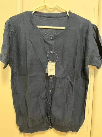 코튼 100% 반팔 가디건 M 사이즈