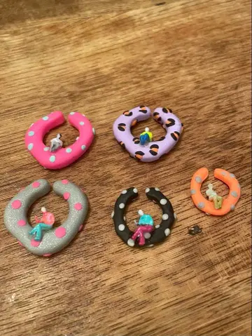 폴카 도트 디자인 이어 커프 5개 세트