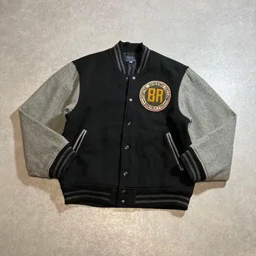 archive 바시티 자켓 울 패치워크 블랙