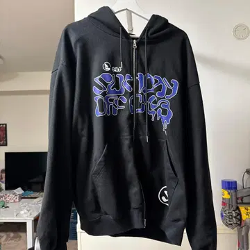 sunday off club 지퍼 후드티