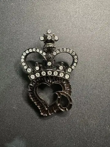 [컨디션 최상] NUMBER (N)INE 넘버나인 왕관 하트 눈물 브로치