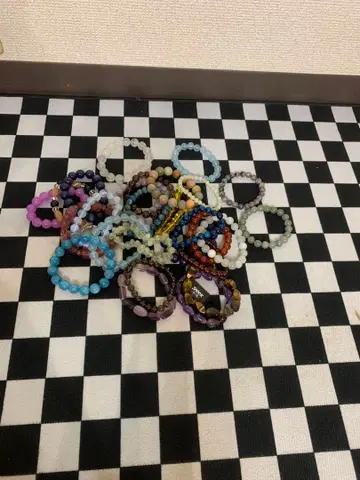 다색 비즈 팔찌 세트