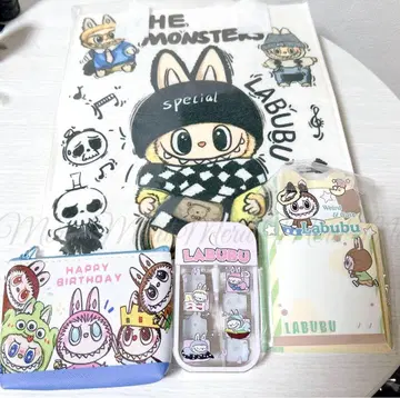러브럽 LABUBU 굿즈 세트 백, 파우치, 분무기 케이스, 메모장