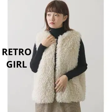 RETRO GIRL 퍼 벨트 아이보리 레트로걸 보아 퍼