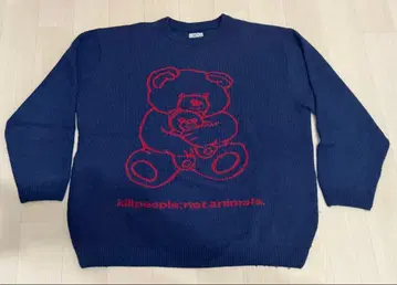 Fuct 네이비 곰 자수 XL 스웨터