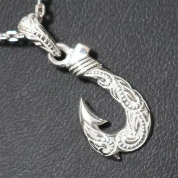 하와이안 피쉬 후크 펜던트 백은 실버925 작음 목걸이