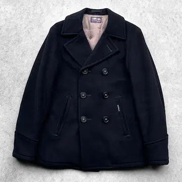 컨디션 최상 BLUE BLUE 더블 브레스트 캐시미어 혼방 피코트 P코트