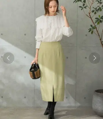 하이웨스트 슬릿 타이 트 스커트 LEMON 36 어반리서치 로쏘