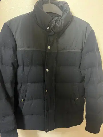 네이비 다운 자켓 단추식