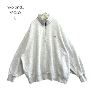 [ niko and ] 콜라보 맨투맨 하프 지퍼 속기모 L 1226