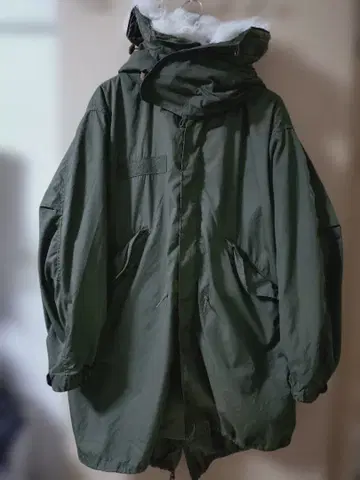 80's M-65 피쉬테일 모즈 코트 후드 부착 풀세트