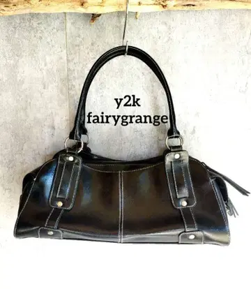 y2k 페어리 그런지 핸드백 가죽 미니 보스턴 스터드 새상품급