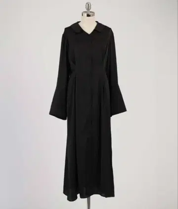 블랙 긴팔 원피스 플레어 슬리브 포멀 빅 사이즈 드레스