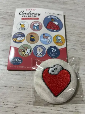스누피 코듀로이 캔뱃지 시크릿