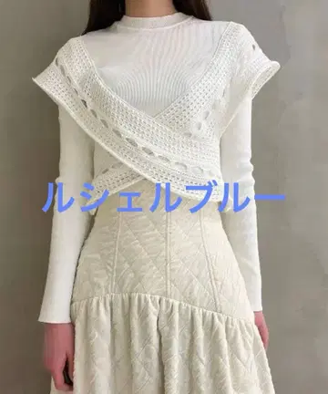 LE CIEL BLEU 크로스 디자인 니트 36