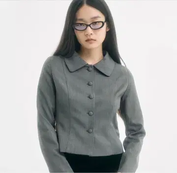 [ FEKETE ] 라운드 칼라 자켓 그레이 S 사이즈