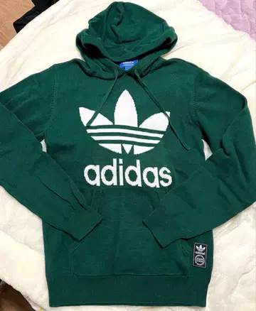 adidas originals 코튼 니트 후드티 그린