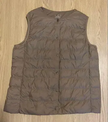 MUJI 경량 다운 노카라 베스트 라이트 베이지 XXL