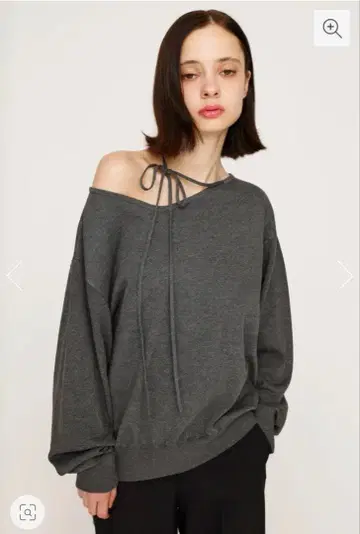 SLY 비대칭 넥 루즈 상의