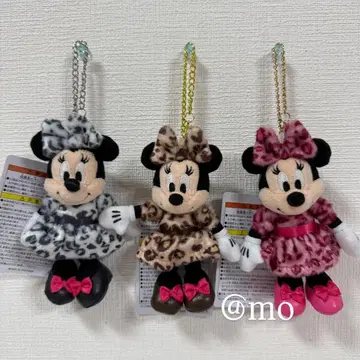 봉제 인형 참 레오파드 무늬 레오파드 미니 화이트 핑크 화이트