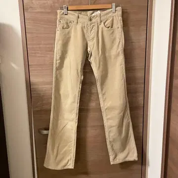 베이지 코듀로이 100% 코튼