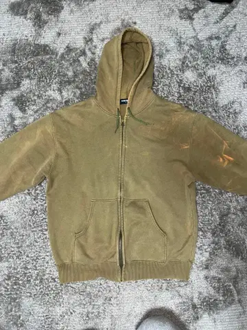 UNIQLO 카키 풀 집업 후드티