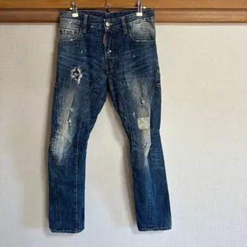 DSQUARED2 데미지 가공 블루 데님