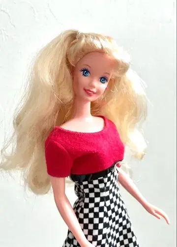 바비 체크 무늬 원피스