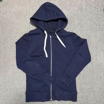 네이비 풀 집업 후드티