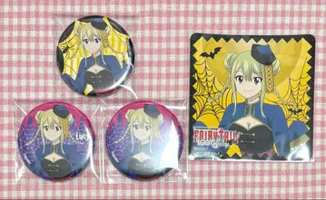 FAIRY TAIL 페어리 테일 할로윈 캔뱃지 코스터 루시