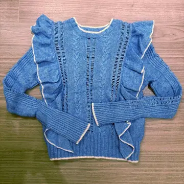 JILL STUART 프릴 니트 M 사이즈 블루