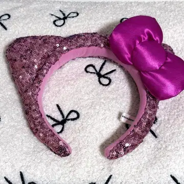 USJ 헬로키티 머리띠 스팽글 핑크