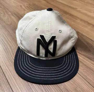 AMERICAN NEEDLE NY 로고 캡 베이지/블랙