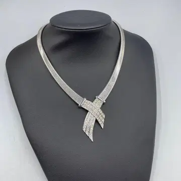 21 빈티지 엘레강트한 리본형 실버 목걸이