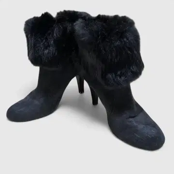 롱 레그 효과 볼륨 퍼 스웨이드 느낌 숏부츠 하이힐 L 겨울 코디