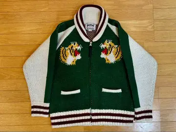 HOUSTON 휴스턴 호랑이 자수 코위찬 니트 가디건