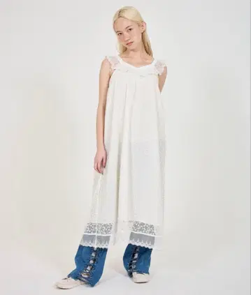 tinajojun 슬리브리스 레이스 원피스