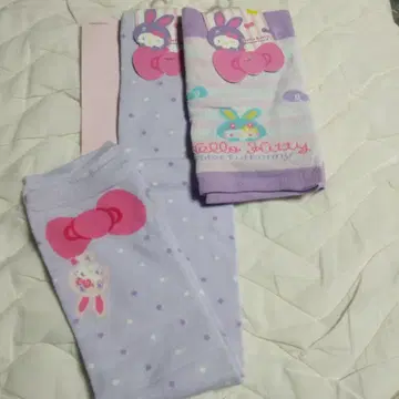 미사용 새상품 ] 귀여운 따뜻한 헬로키티 복대 ? 롱 암커버 2개 세트