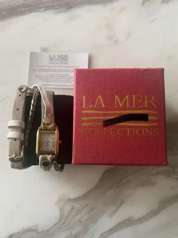 LA MER COLLECTIONS 가죽 밴드 시계