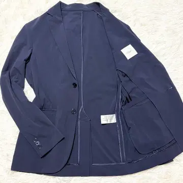 에디피스 테일러드 자켓 고신축 파이핑 네이비